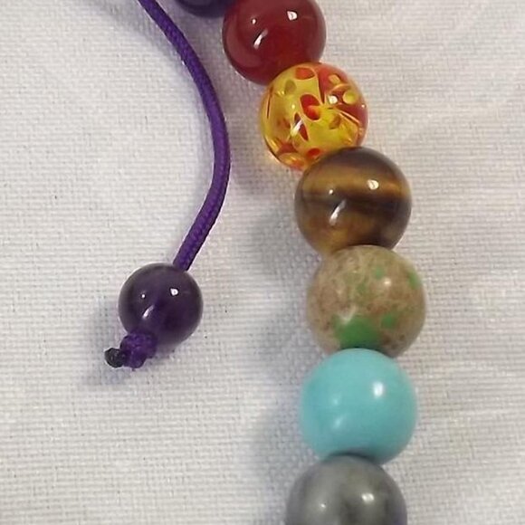 Genuine Amethyst Chakra Bracelet - Picture 5 of 8